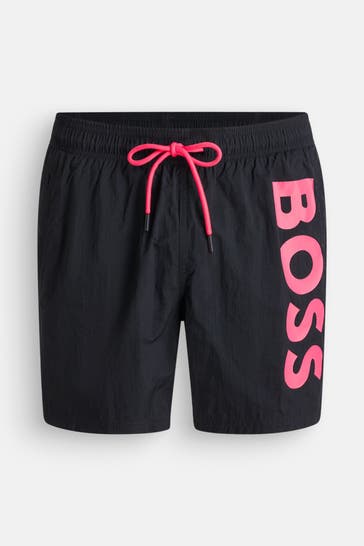 BOSS Badeshorts 'Octupus' schwarz