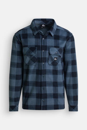 QUIKSILVER Fleecejacke blau gemustert