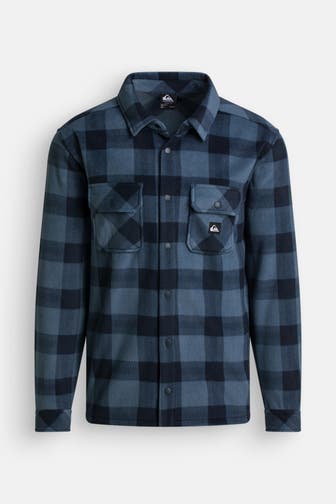 QUIKSILVER Fleecejacke blau gemustert