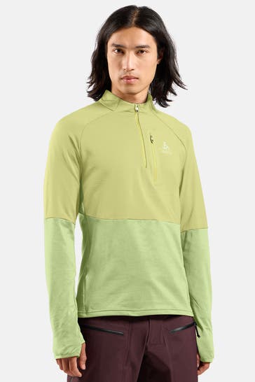 ODLO Midlayer 'Descent' neongrün