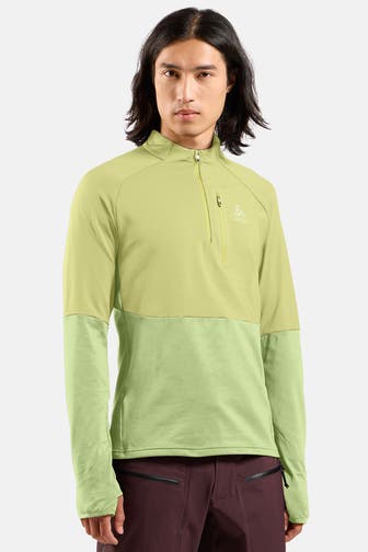ODLO Midlayer 'Descent' neongrün