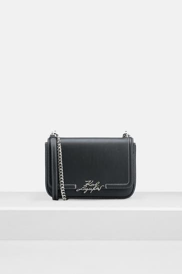 KARL BY KARL LAGERFELD Umhängetasche 'Kontrast' schwarz