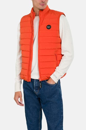 PEPE JEANS Weste 'Toby' orangerot