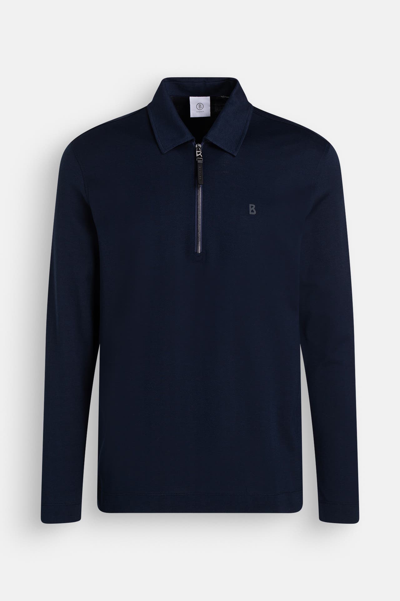 BOGNER Langarm-Polo 'Bailey' dunkelblau, Bild 1