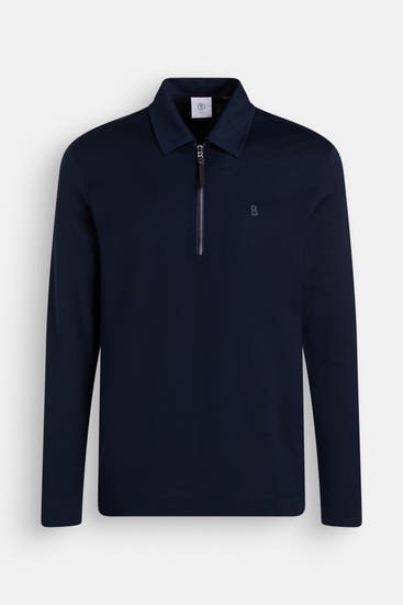 BOGNER - Langarm-Polo 'Bailey' dunkelblau