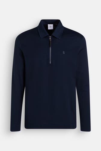 BOGNER Langarm-Polo 'Bailey' dunkelblau
