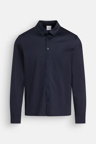 BOGNER Langarm-Polo 'Franz' dunkelblau