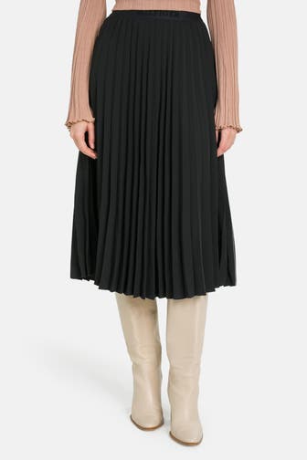 TOMMY HILFIGER Plisseerock schwarz