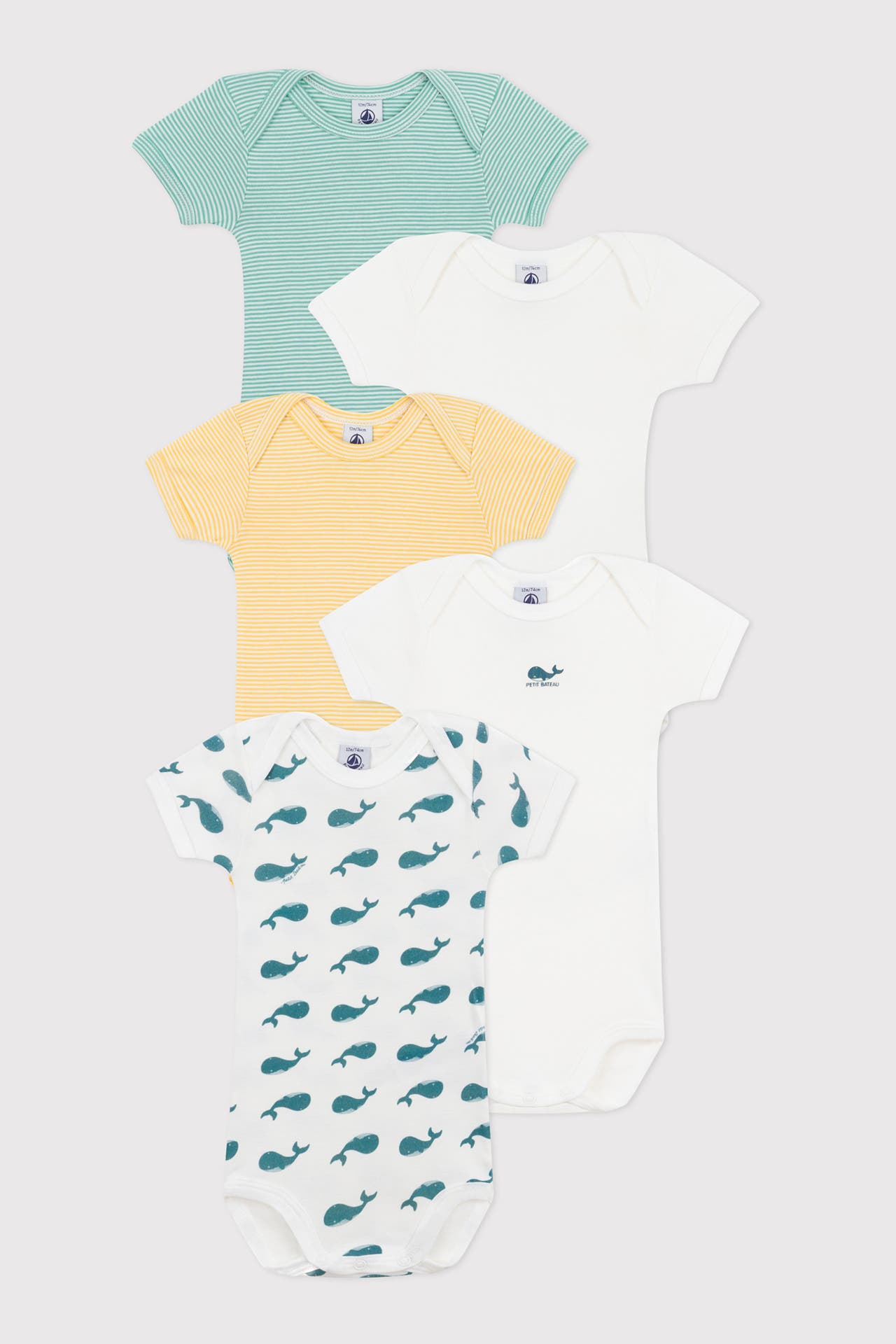 PETIT BATEAU 5er-Pack Bodies mehrfarbig, Bild 1