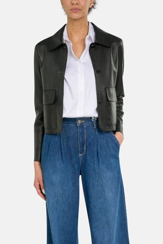 MILESTONE Lederjacke 'Lilly' schwarz