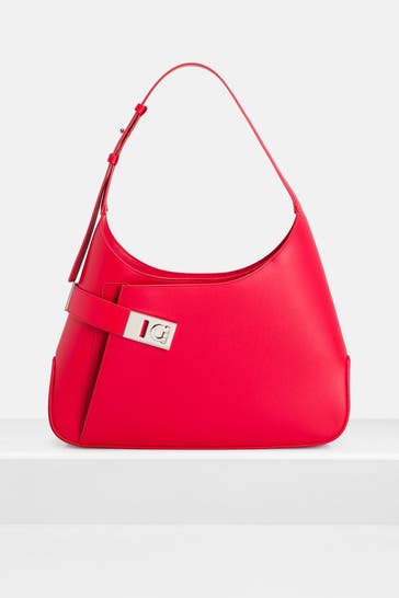 FERRAGAMO Handtasche 'Arch' rot