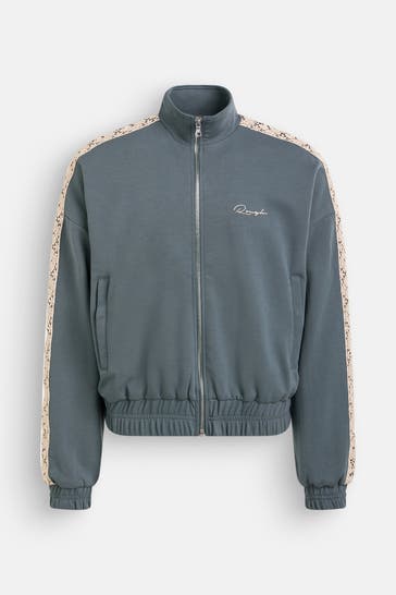 ROUGH. Sweatjacke 'Olive' petrol