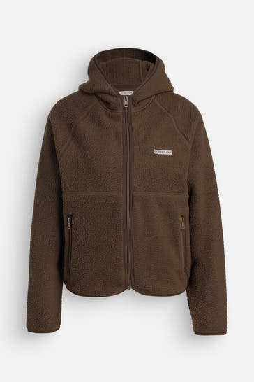 GUESS Fleecejacke dunkelbraun