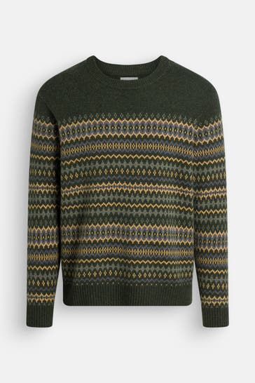 WRANGLER Wollmix-Pullover 'Fairisle' mehrfarbig
