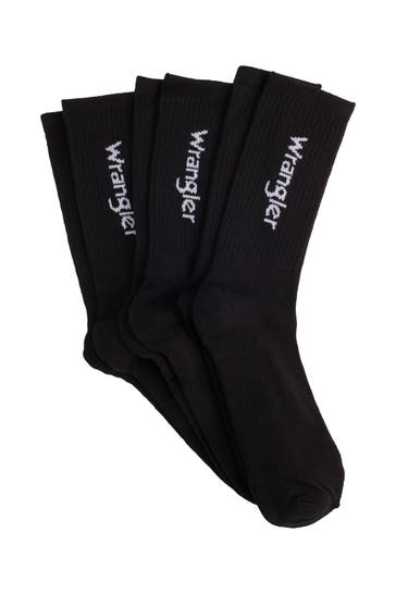 WRANGLER 3er-Pack Strümpfe 'Rogers' schwarz