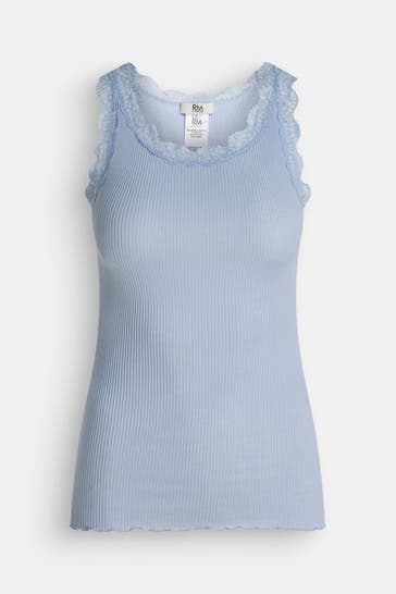 RM BY ROSEMUNDE Spitzentop 'Balta' taubenblau