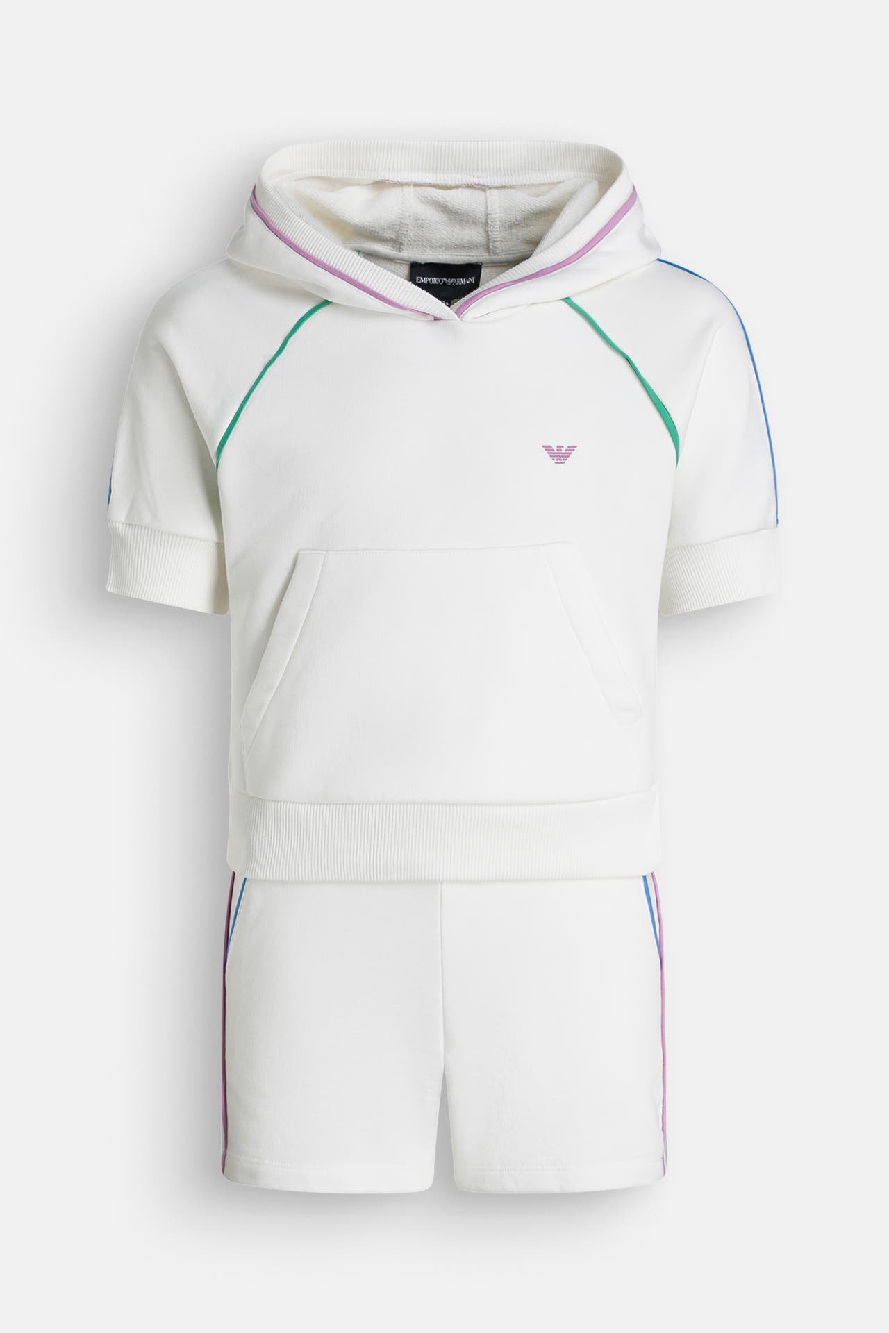 EMPORIO ARMANI Set: Hoodie und Shorts weiß, Bild 1