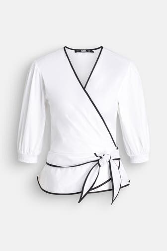 KARL LAGERFELD Blusenshirt weiß
