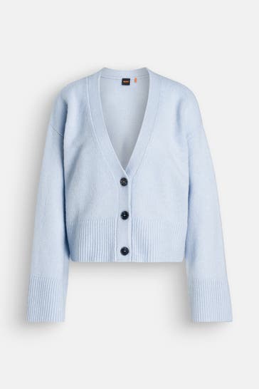 BOSS Strickjacke 'Fondina' hellblau
