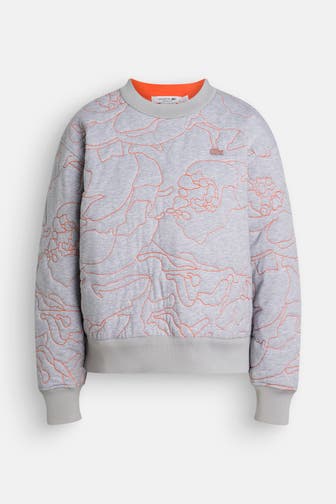 LACOSTE Wende-Sweatshirt gemustert orange