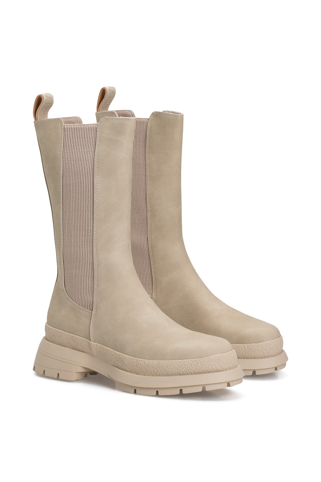 Chelsea Boots Damen Creme