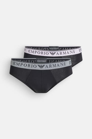 EMPORIO ARMANI 2er-Pack Slips schwarz