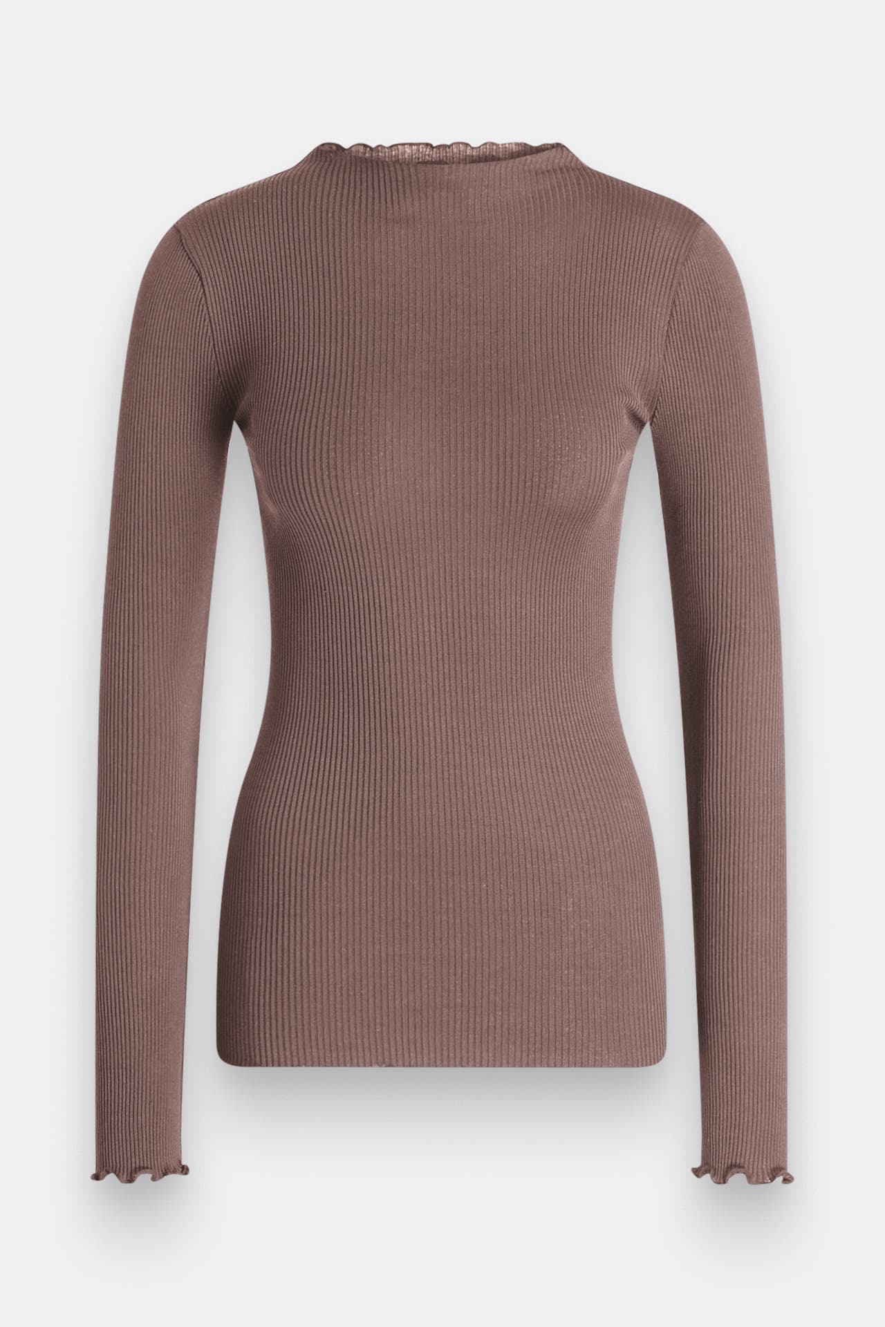 ROSEMUNDE Seidenmix-Longsleeve taupe, Bild 1
