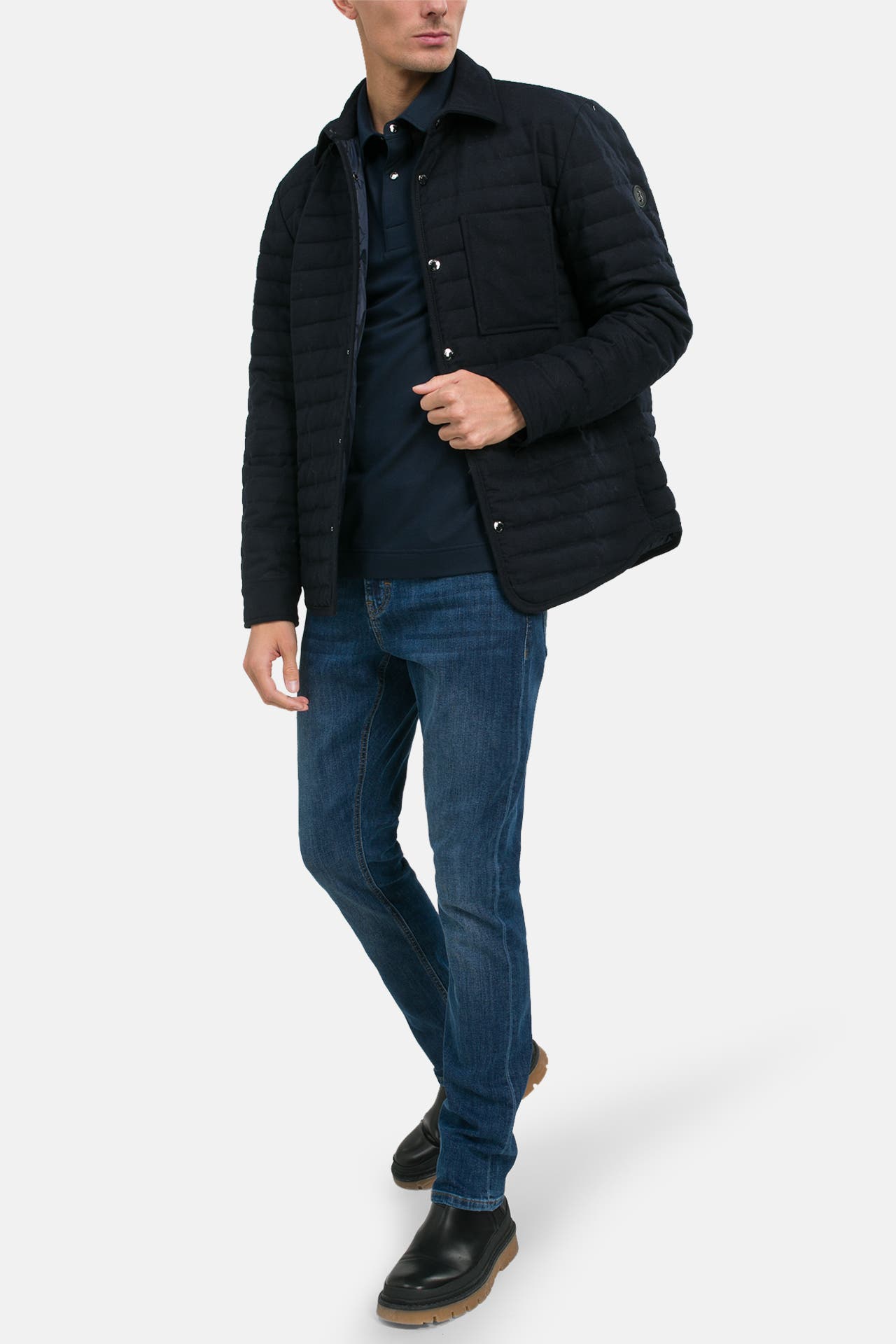 BOGNER Langarm-Polo 'Timon-6' navy, Bild 1