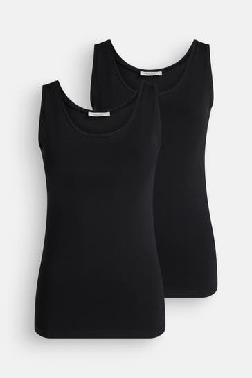 MARC O'POLO 2er-Pack Tops schwarz