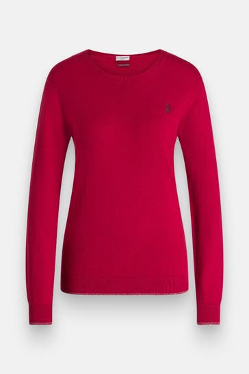 U.S. POLO ASSN. Strickpullover dunkelrot