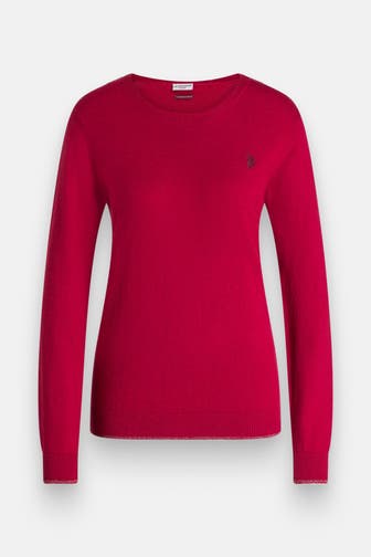 U.S. POLO ASSN. Strickpullover dunkelrot