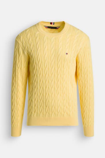 TOMMY HILFIGER Strickpullover gelb