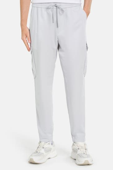 BOSS Cargohose hellgrau