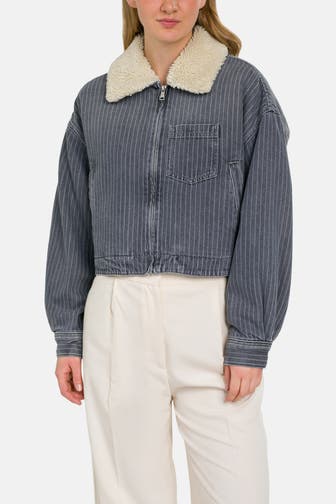 MARC O'POLO DENIM Übergangsjacke blaugrau