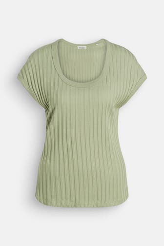 MARC O'POLO Strickshirt graugrün