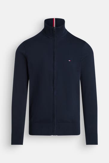 TOMMY HILFIGER Strickjacke schwarzblau