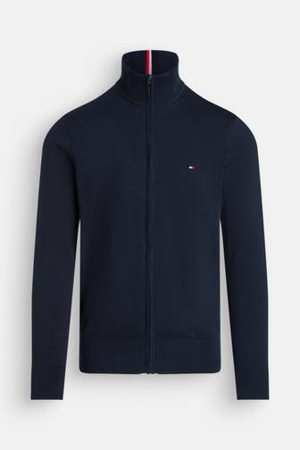TOMMY HILFIGER Strickjacke schwarzblau