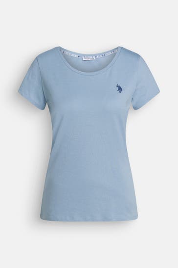 U.S. POLO ASSN. T-Shirt 'Cry' taubenblau