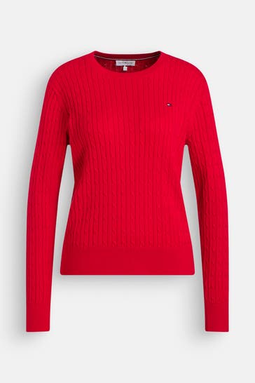 TOMMY HILFIGER Strickpullover rot