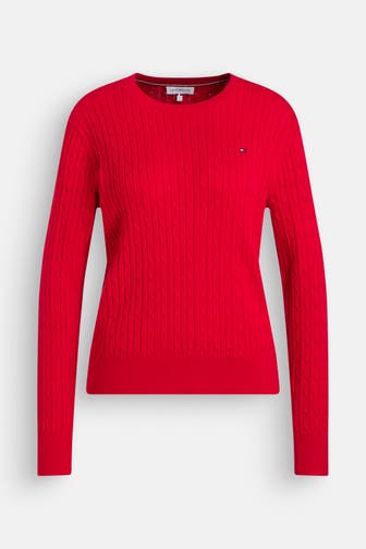 TOMMY HILFIGER Strickpullover rot