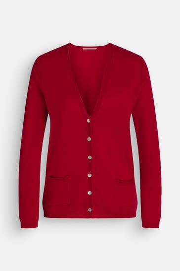 (THE MERCER) N.Y. Kaschmir-Strickjacke rot