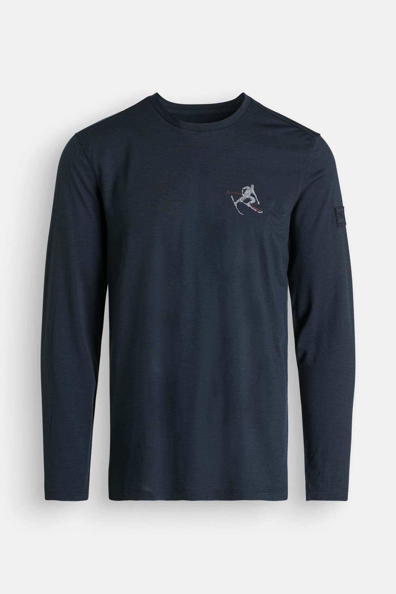 SUPER.NATURAL Wollmix-Longsleeve dunkelblau, Bild 1