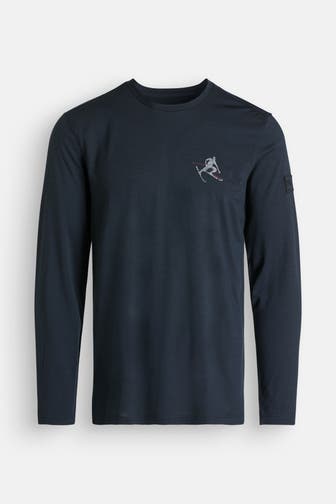 SUPER.NATURAL Wollmix-Longsleeve dunkelblau
