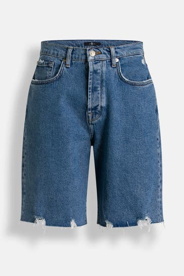 7 FOR ALL MANKIND Jeansshorts blau
