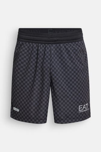 EA7 Shorts schwarz kariert