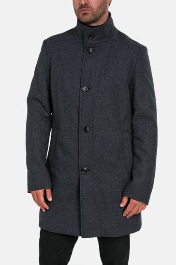 HECHTER Paris Wollmixmantel graublau