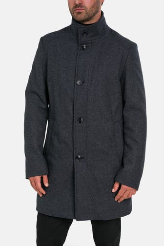 HECHTER Paris Wollmixmantel graublau
