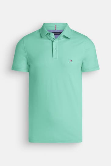 TOMMY HILFIGER Polo-Shirt smaragdgrün