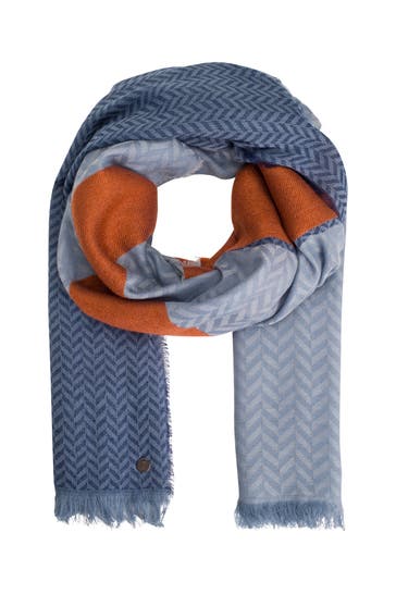 FRAAS Schal blau gemustert