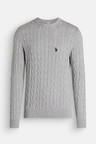 U.S. POLO ASSN. Strickpullover grau